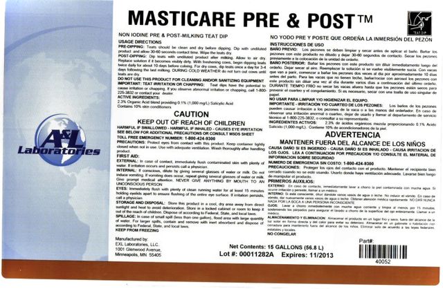 AL Laboratories MASTICARE PRE and POST