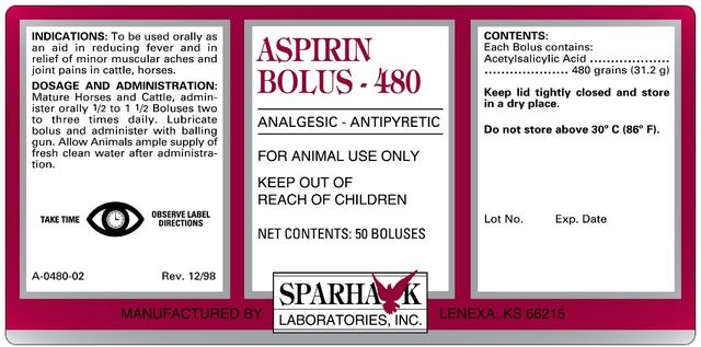ASPIRIN BOLUS - 480 ANALGESIC - ANTIPYRETIC
