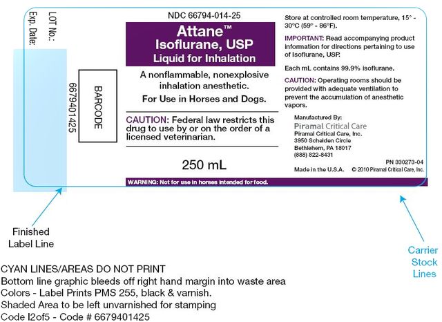 ATTANE ™ Isoflurane, USP Inhalation Anesthetic For Veterinary Use in Horses and Dogs