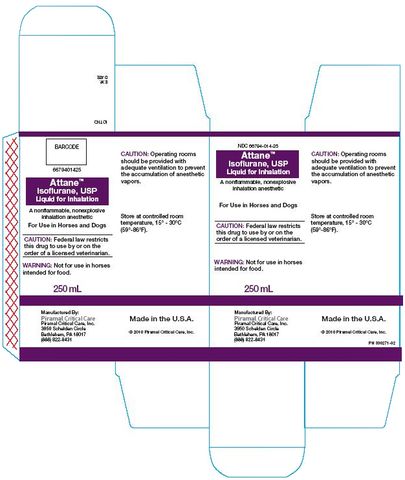 ATTANE ™ Isoflurane, USP Inhalation Anesthetic For Veterinary Use in Horses and Dogs