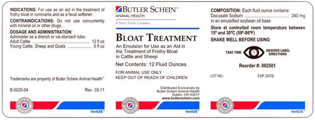 BLOAT TREATMENT An Emulsion for Use as an Aid in the Treatment of Frothy Bloat in Cattle and Sheep