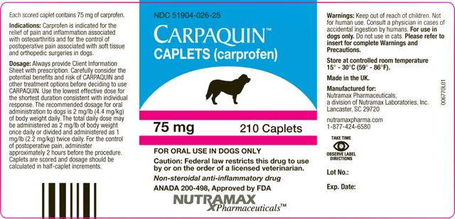 CARPAQUIN ™ CAPLETS(carprofen)
