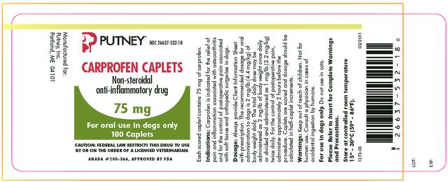 Carprofen Caplets 25 mg, 75 mg and 100 mg