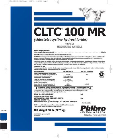 CLTC ® 100 MR (chlortetracycline hydrochloride)TYPE A MEDICATED ARTICLE