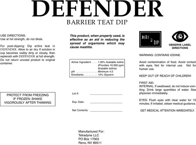 Defender Barrier Teat Dip