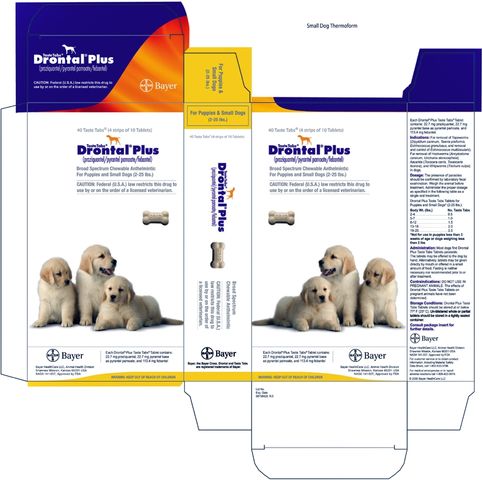 Drontal Plus(praziquantel/pyrantel pamoate/febantel)Taste Tabs®Broad Spectrum Chewable Anthelmintic Tablets for Dogs