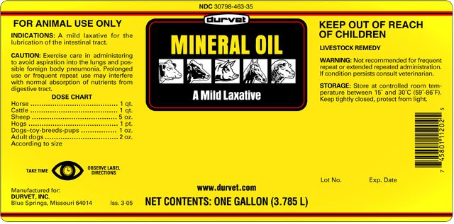 Durvet Mineral Oil Gallon label