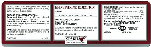 EPINEPHRINE INJECTION 1:1000 STERILE MULTIPLE DOSE VIAL