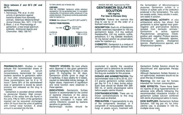GENTAMICIN SULFATE SOLUTION 100 mg/mL