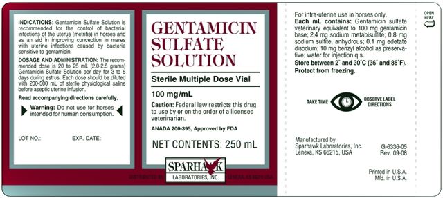 GENTAMICIN SULFATE SOLUTION Sterile Multi Dose Vial 100 mg/mL