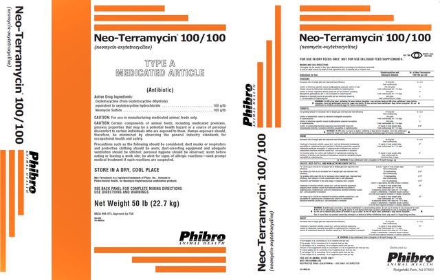 Neo-Terramycin ® 100/100 (neomycin-oxytetracycline)TYPE A MEDICATED ARTICLE