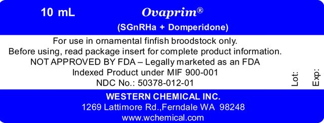 Ovaprim® Injectable Solution (Salmon Gonadotropin Releasing Hormone Analog 20 µg/ml + Domperidone 10 mg/ml) For <a href=