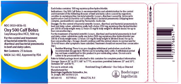 Oxy 500 Calf Bolus (oxytetracycline hydrochloride)
