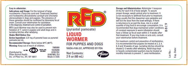 RFD ® (pyrantel pamoate) LIQUID WORMER