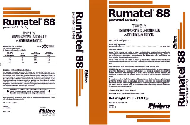 Rumatel ® 88 (morantel tartrate)TYPE A MEDICATED ARTICLE