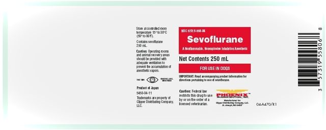 Sevoflurane(sevoflurane)Inhalation Anesthetic For Use in DogsCaution: Federal law restricts this drug to use by or on the order of a licensed veterinarian.