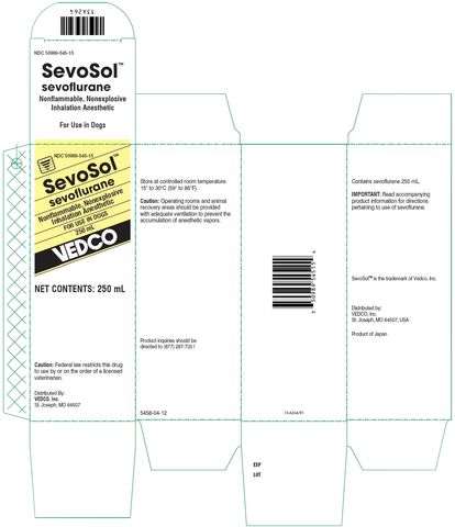 SEVOSOL ™ (sevoflurane) Inhalation Anesthetic For Use in Dogs Caution: Federal law restricts this drug to use by or on the order of a licensed veterinarian.