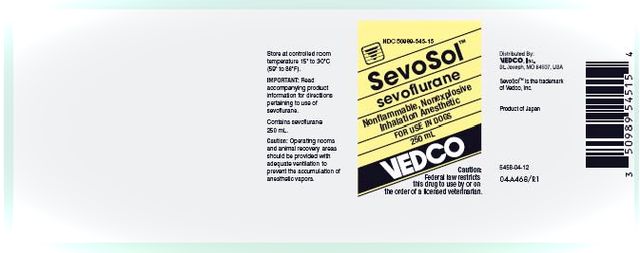 SEVOSOL ™ (sevoflurane) Inhalation Anesthetic For Use in Dogs Caution: Federal law restricts this drug to use by or on the order of a licensed veterinarian.