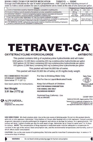 TETRAVET-CA ™ OXYTETRACYCLINE HYDROCHLORIDE ANTIBIOTIC