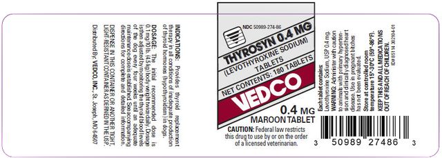 THYROSYN (LEVOTHYROXINE SODIUM) TABLETS
