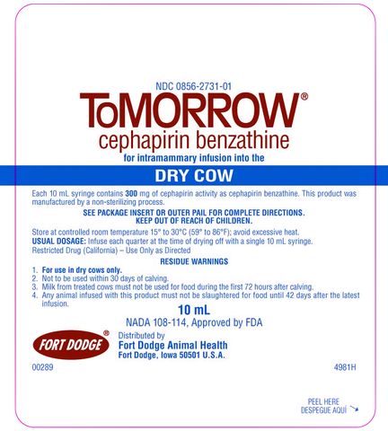 ToMORROW ® cephapirin benzathinecefapirina benzatinicaFOR INTRAMAMMARY INFUSION INTO THE DRY COWPARA INFUSION INTRAMAMARIA EN VACAS SECAS