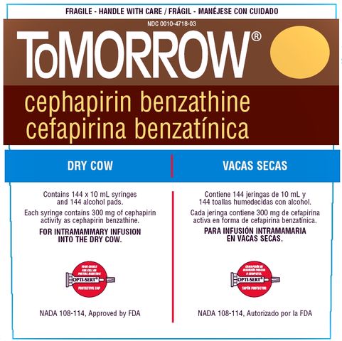 ToMORROW  ®  cephapirin benzathinecefapirina benzatinicaFOR INTRAMAMMARY INFUSION INTO THE DRY COWPARA INFUSION INTRAMAMARIA EN VACAS SECAS