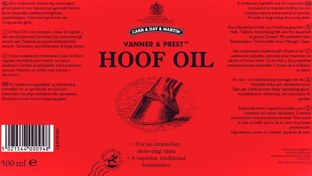 VANNER AND PREST HOOF OIL