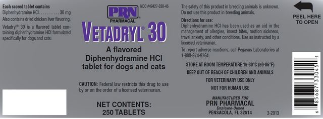 Vetadryl 10/30 Tablets