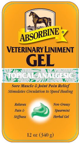 VETERINARY LINIMENT GEL TOPICAL ANALGESIC
