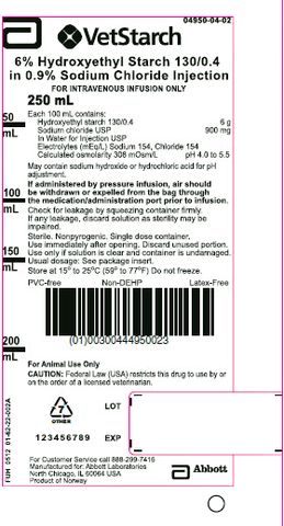 VetStarch ™ 6% HYDROXYETHYL STARCH 130/0.4 IN 0.9% SODIUM CHLORIDE INJECTION