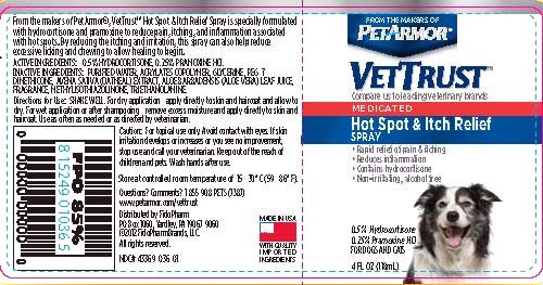 VETTRUST MEDICATED HOT SPOT AND ITCH RELIEF SPRAY