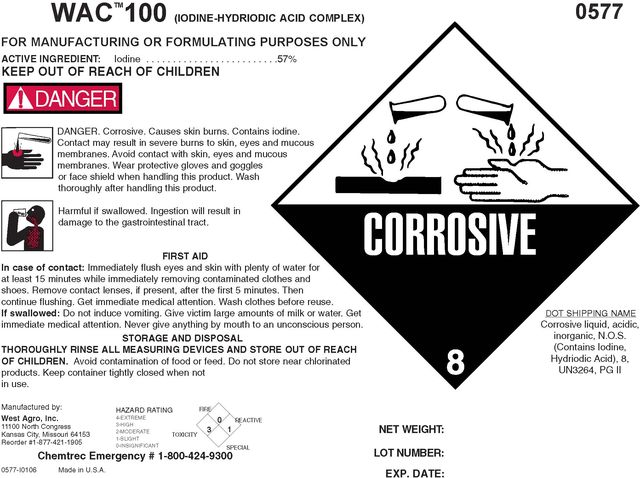 WAC 100 (IODINE-HYDROIODIC ACID COMPLEX)